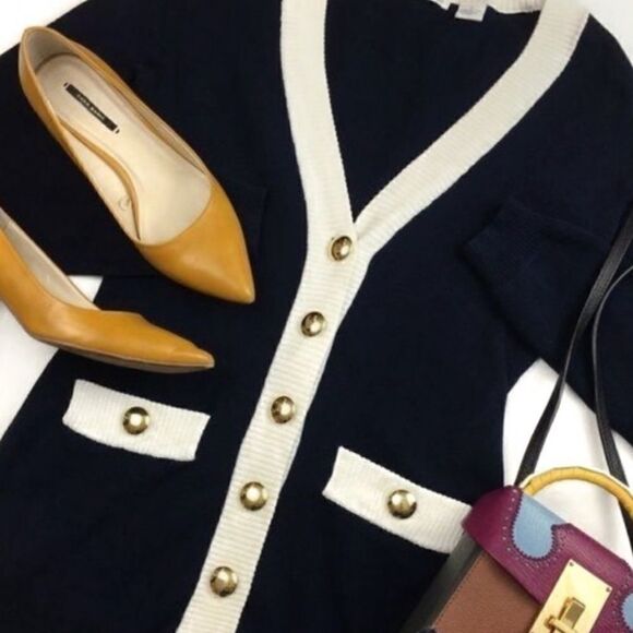 Shoshanna Vintage Nautical Cardigan Sweater - Picture 5 of 9